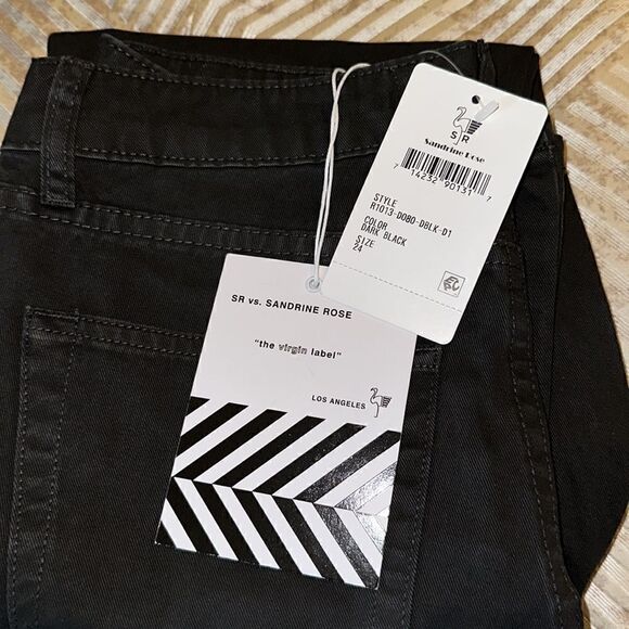 SANDRINE ROSE X FREE PEOPLE BLACK JEANS NWT - Picture 5 of 8